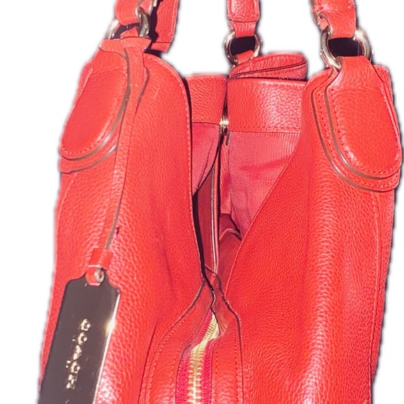 Coach Carlyle Smooth Leather Shoulder Bag Purse - Picture 12 of 13